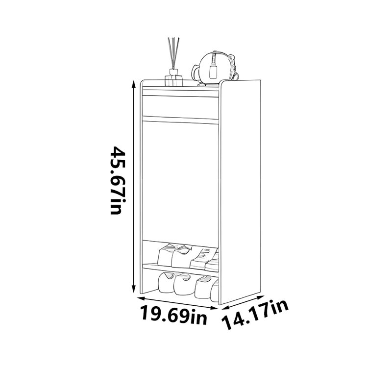 Rangement pratique pour chaussures, Marron foncé