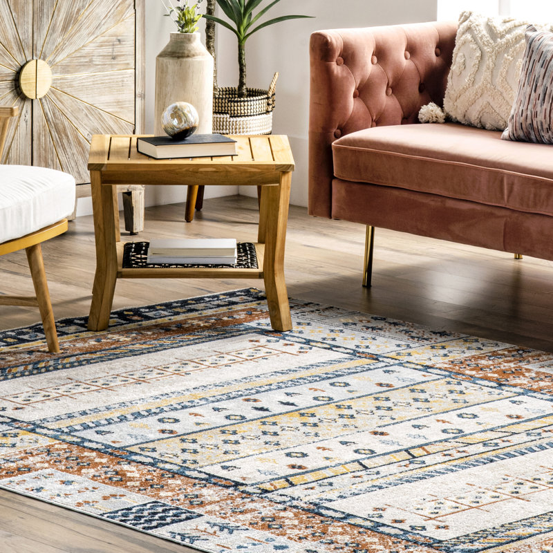 Shannon SpinClean Machine Washable Geometric Tribal Area Rug, Rectangle 8' x 10'