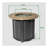 30inch Round Fire Pit Table Propane Fire Table with Lava Rocks-1884778675