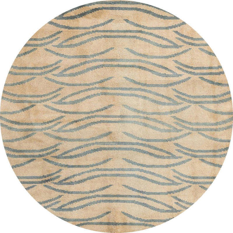 Amberjack Abstract Indoor Rug, Round 4'