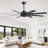 Cissline 65" Black Modern Ceiling Fan No Light with Remote Control for Living Room/Bedroom