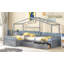 Lit plateforme simple avec trois tiroirs de rangement-1202681747
