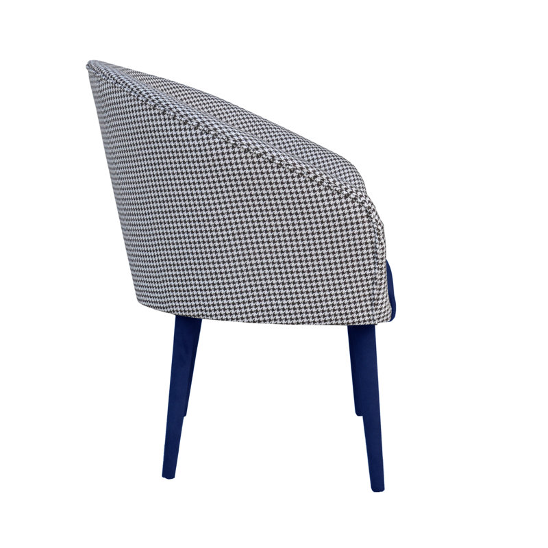 Plum Upholstered Barrel Chair, Navy Blue