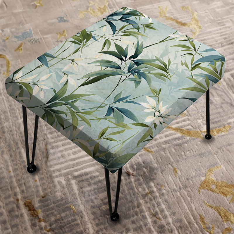 Bamboo Tranquility Tropical - Repose-pieds rectangulaire Tropical