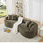 Canapé modulaire courbé 4 places Modern Cloud, design minimaliste, aucun assemblage requis, revêtement en chenille douce