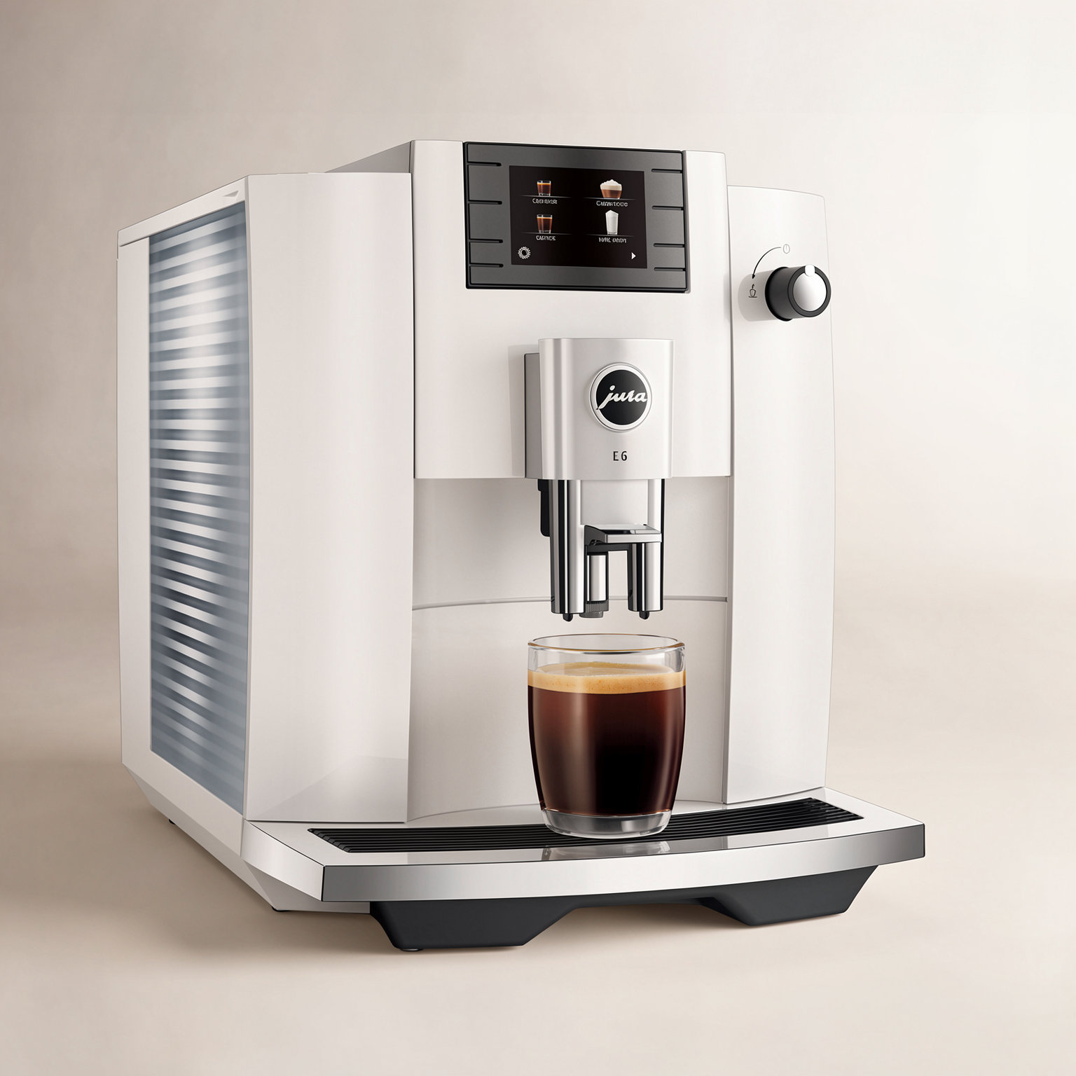 JURA E6 Automatic Espresso Machine, Piano White