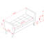 Banc de rangement pour lit de 51,5 po avec finition en velours gris - Compartiment élégant et rembourré de mousse classique, accoudoirs courbés, pieds en bois massif-1554565483