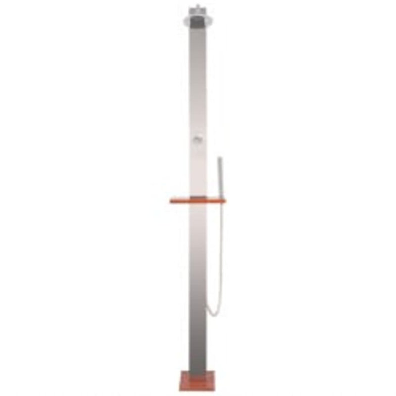 210cm H Steel Freestanding Outdoor Shower and Footwash Spout