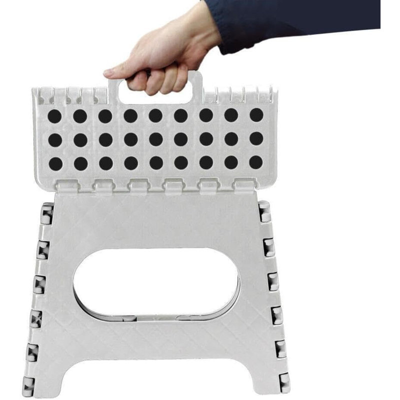 MantraRaj Folding Step Stool Lightweight Foldable Step Stool for Kids (White, Small)