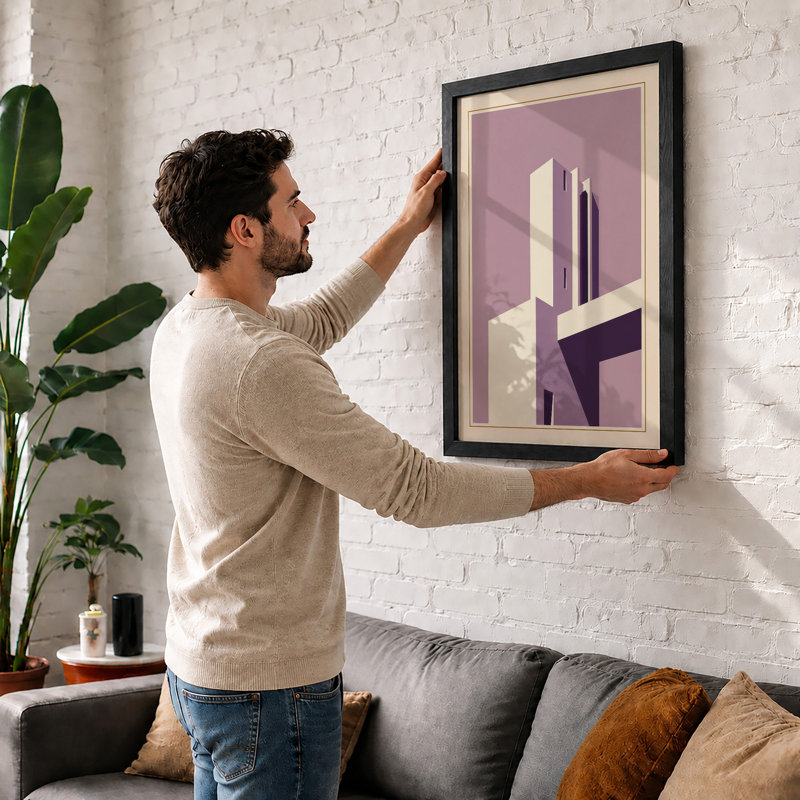 Architecture Geometric - Print, Black, A4 - 29.7 x 21.0 cm