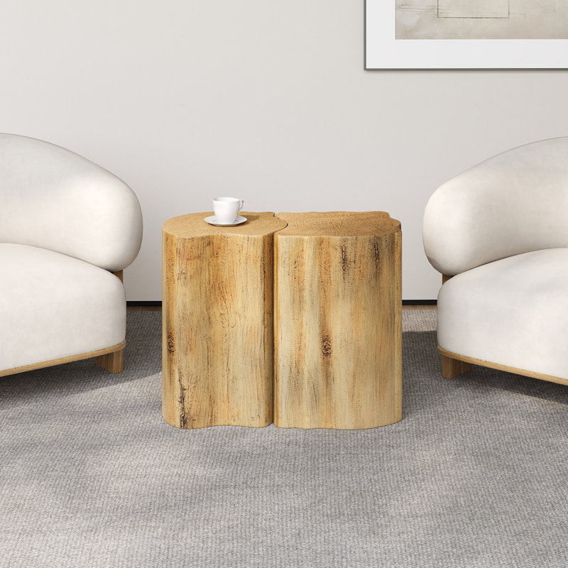 Table de bout irrégulière 2-en-1 MGO (table incluse seulement), Naturel