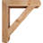 6"W x 40"D x 44"H Traditional Craftsman Rough Sawn Bracket, Western Red Cedar-93350483-93350482