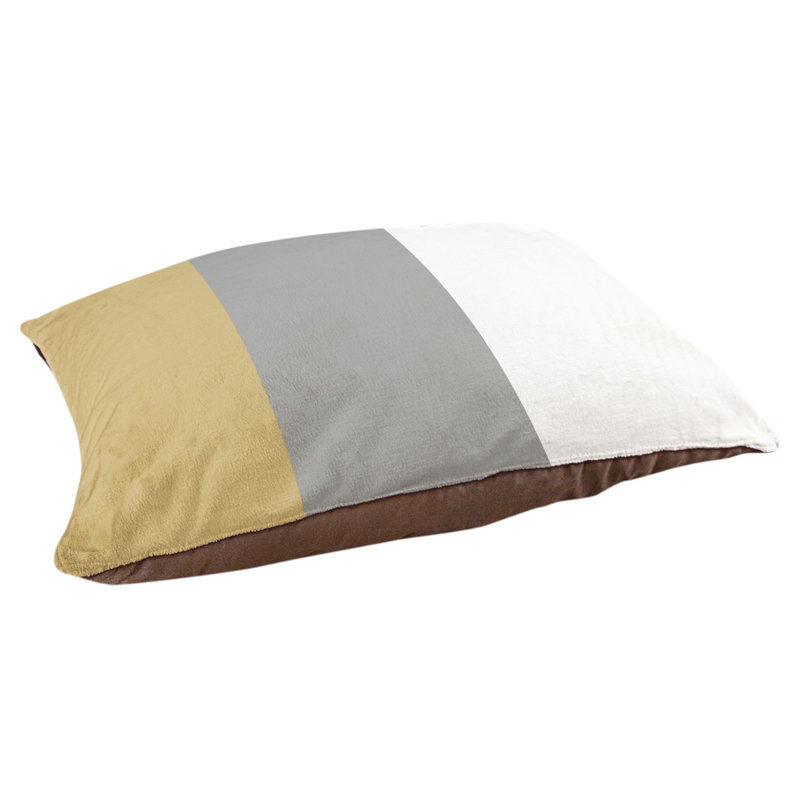 Coussin Colorado, Moyen (l 28 po x P 18 po x H 6 po), Doré / Gris moyen