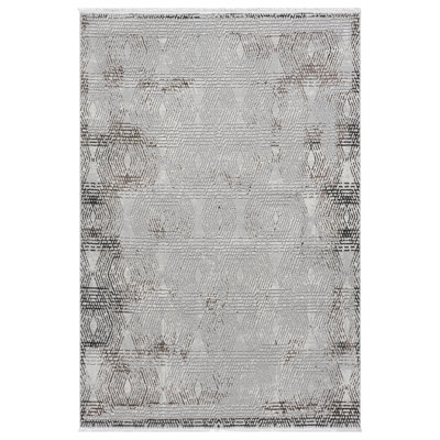 Gints Collection Light Gray Abstract Area Rug