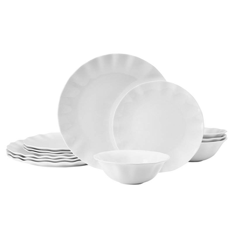 Mikasa Elodie Dinnerware Set, 12 Piece, Service For 4