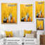 Minimalisme, poteries jaunes sur toile-1706531554-1706531567
