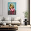 Pink Elephant Floral Crown Flower Tropical Wall Art Print by Marja Van Den - Wrapped Canvas Print-526433729
