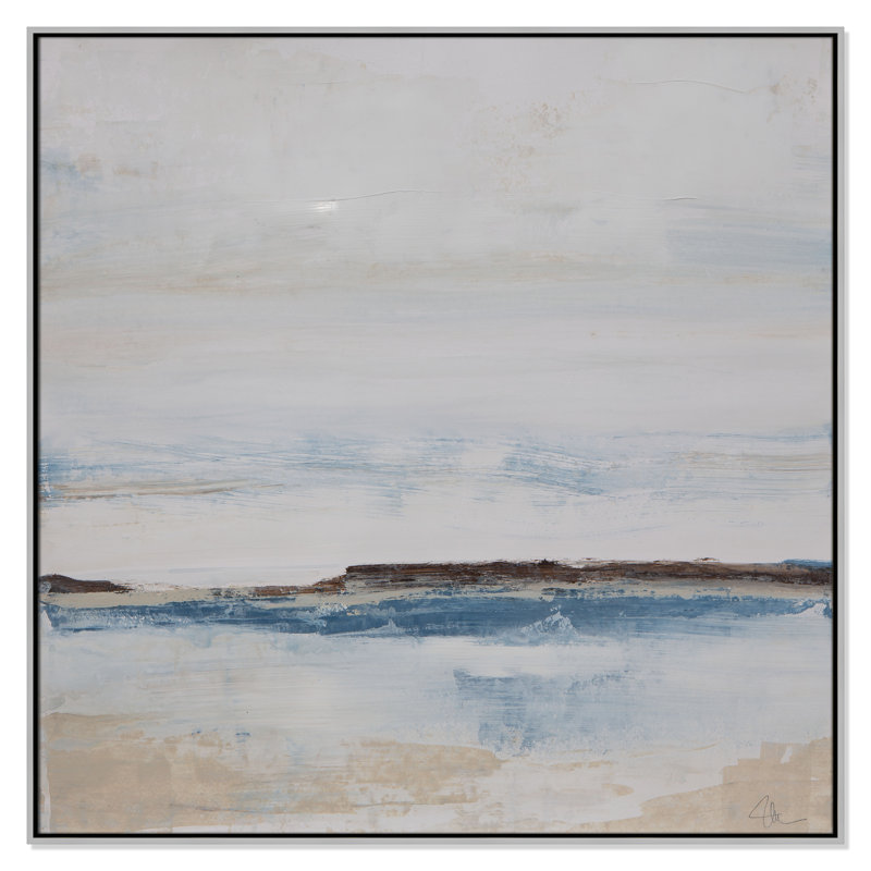 «Walk with Me» par Casa Fine Arts, H 46,5 po x l 46,5 po x P 2 po, Encadrement argenté