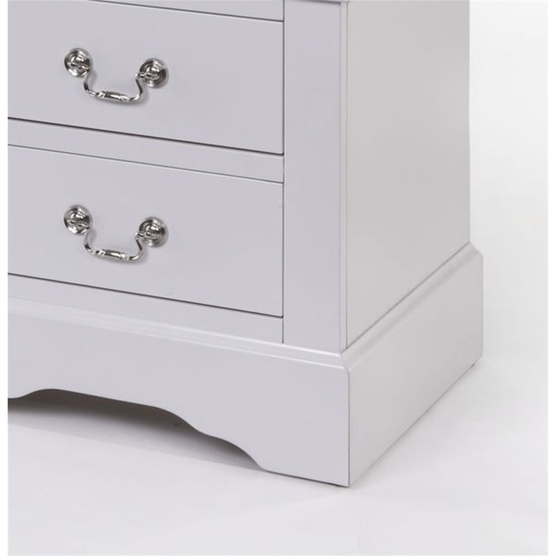 Table de chevet Louis Philippe III, Blanc