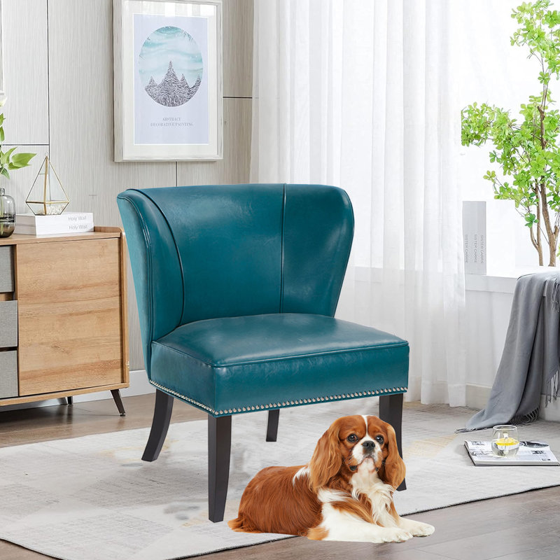 Idom 30.7'' Wide Side Chair, Blue