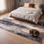 Tapis Selcuk moderne à l'aquarelle abstraite grise et noire, lavable en machine, antidérapant, à poils courts, pour intérieur et extérieur, adapté aux animaux domestiques, idéal pour le salon, la chambre, la salle à manger, l'entrée, le corridor ou le bureau.-380863391