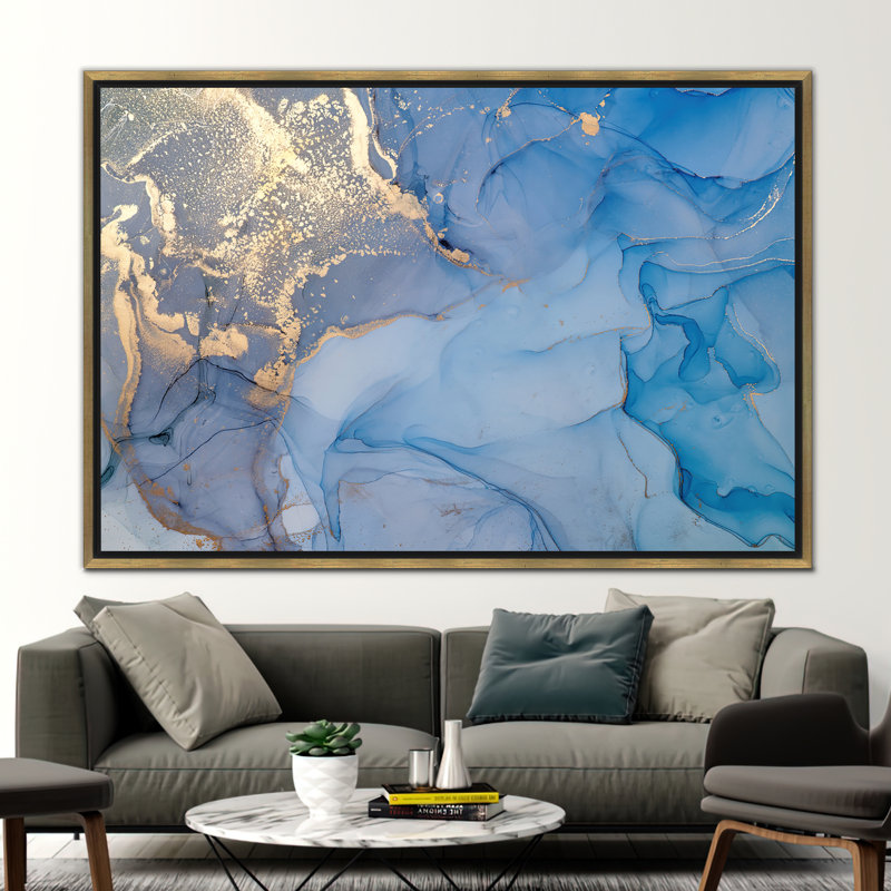 Print on Canvas, 25 cm H x 35 cm W, Gold Floater Framed