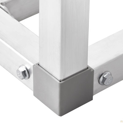 Aluminum Dunnage Rack, 36 X 20 Commercial Food Floor Rack, 8 Off The Floor, 1000 Lbs Capacity All-Welded Aluminum Storage Rack