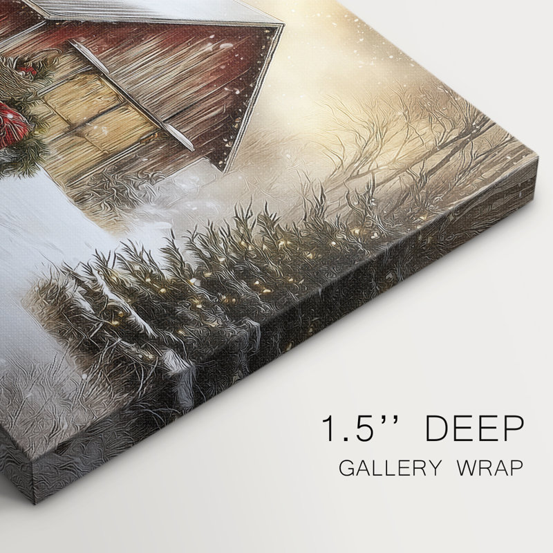 Dawn of Candlelit Village-Premium Gallery Wrapped Canvas, 27" H x 18" W