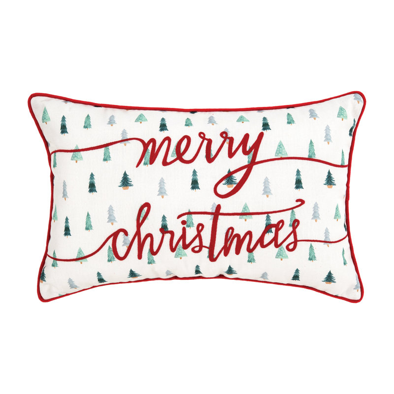  Tree Holiday Printed Throw Pillow