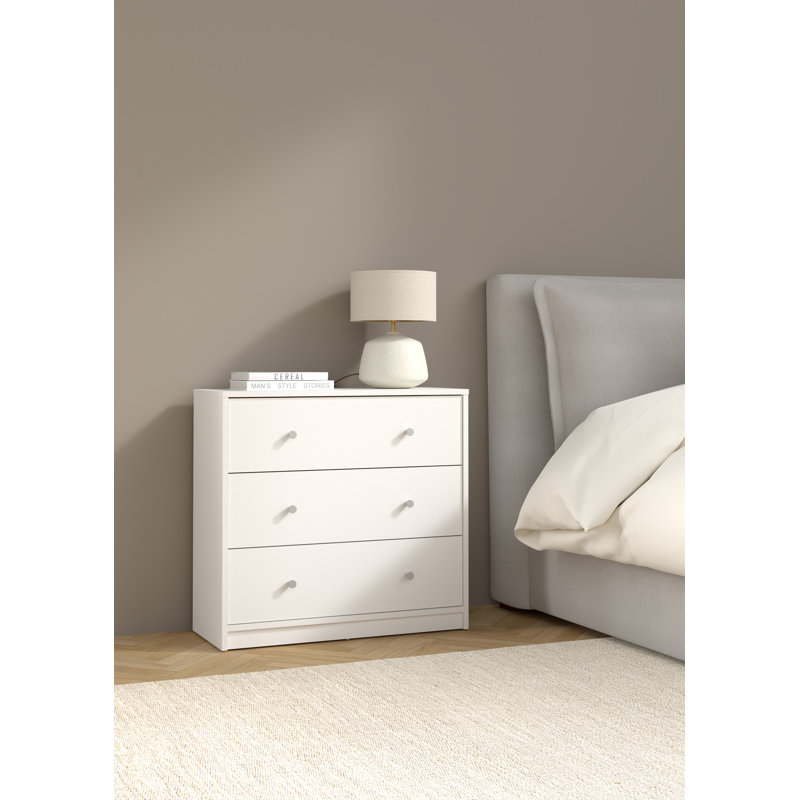 Clanton 28.50'' W 3 - Drawer Dresser, White