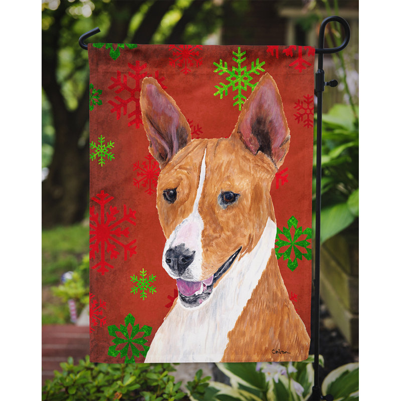 Drapeau rouge et vert Vart, Basenji (brun et blanc)