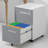 3 Drawer Mobile Locking File Cabinet, Rolling Filing Cabinet For Letter/a4 Size With 5 Wheels,grey 