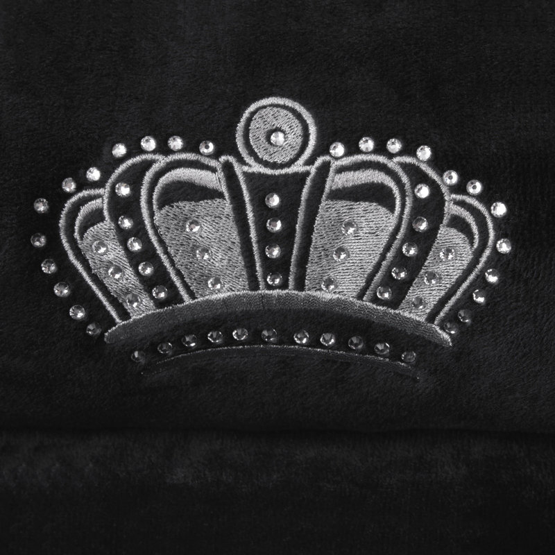Juicy Couture Bling And Crown Pet Bed, Black, 10" H x 18" W x 28" D