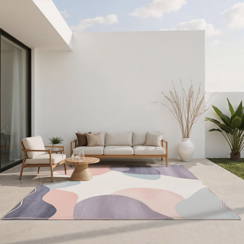 Tapis intérieur et extérieur Iridescent Drift, Rectangle 1 pi 6 po x 2 pi 6 po