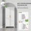 Armoire de rangement 71 po en métal blanc avec 2 portes