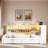 Modern Daybed With 2 Storage Drawers, Storage Cabinets, Led Light And Usb Ports-1661213366