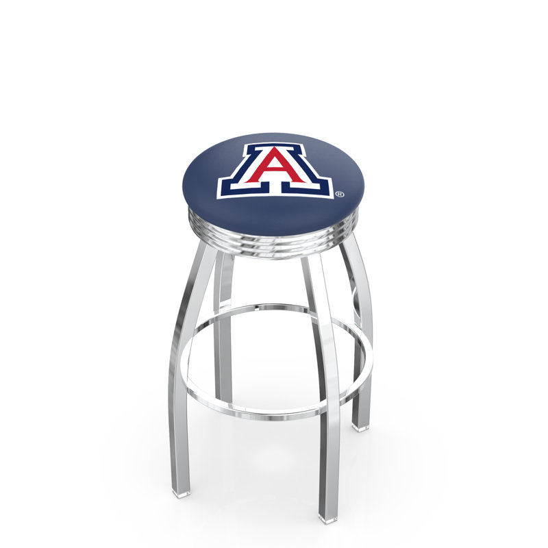 Tabouret de bar Logo Series, Tabouret de bar d'une hauteur de siège de 30 po, Noir soudé uni, Université de l'Arizona