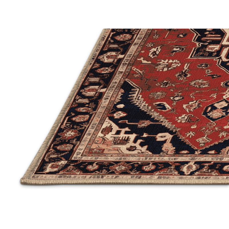 Tapis brun lavable à la machine, Rond 4 pi