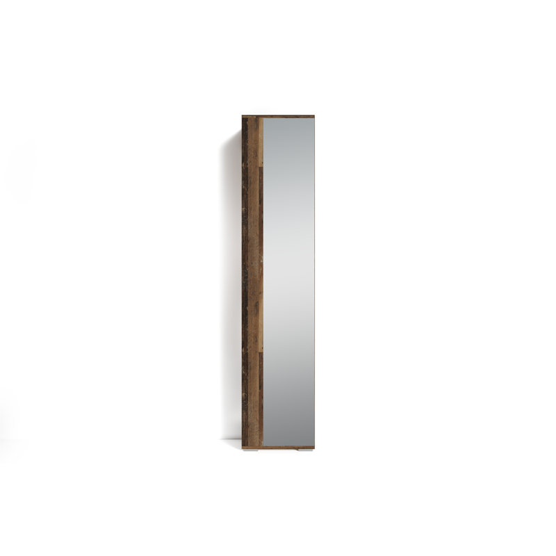 Quimby Flat Wall Mirror, Brown