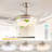 42 Inch Modern Led Ceiling Fan With Light And Remote Control, Retractable Blades, Adjustable 6-Speed, Silent Operation Dc Motor For Living Room, Bedroom, Dining Room-483733366