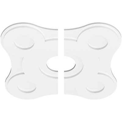 Médaillon de plafond contemporain en PVC de qualité architecturale 24 pi x P 5 po x P 8 1/4 po x P 1 po