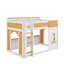 Lit superposé simple au-dessus de simple avec tablettes, fenêtre et portes-61451391