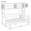 Lit escamotable double avec bureau et armoires en rotin, lit mural peu encombrant-1712719312