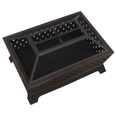 Rectangle Steel Smokeless Fire Pit
