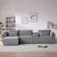 [VIDEO]124'' L-Shaped Sectional Sofa With Multi-Functional Storage Console-132758369