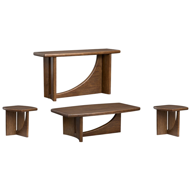 Table de cocktail rectangulaire Henry avec 2 tables de bout et canapé