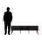 Luiza 72" TV stand with sleek black laminate finish on all sides, 70.87'' W X 15.2'' D X 23.53'' H