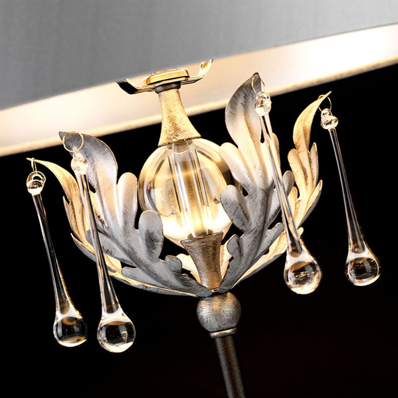 Ballsallagh Metal Table Lamp, Black / Silver