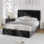Bed Frame with 4 Storage Drawers, Adjustable Height Headboard, No Box Spring Needed-1628891341-1628891378