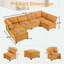 Canapé modulaire en U avec repose-pieds réversible-1762304786